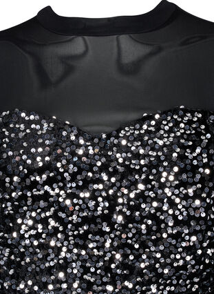 Glitter dress with sequins - Black - Sz. 40-64 - Zizzifashion Glitter dress with sequins - Black - Sz. 40-64 - Zizzifashion