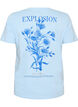 Cotton T-shirt with print, Light Blue, Packshot image number 1