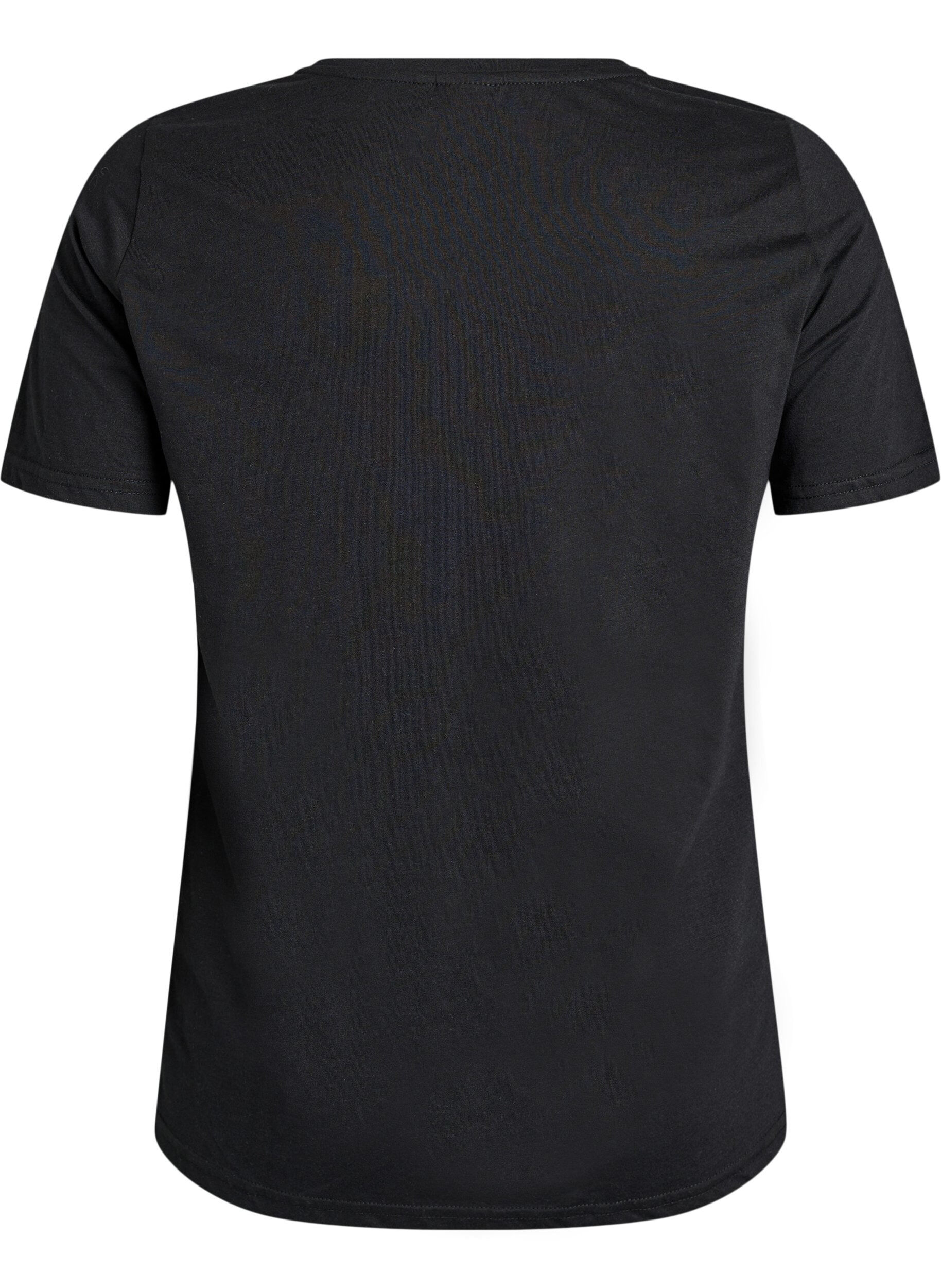 ZizzifashionT-shirt with motif, Black, Packshot image number 1