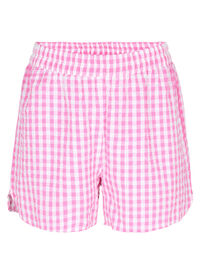 Checked cotton pyjama shorts