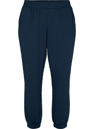 Quilted jogging bottoms with pockets, Navy Blazer, Packshot image number 0
