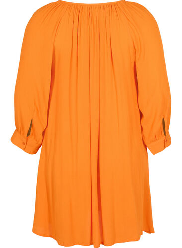 Viscose tunic with 3/4 sleeves, Orange Peel, Packshot image number 1