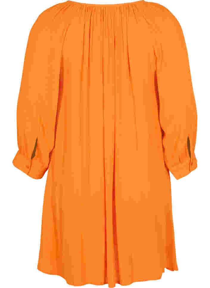 Viscose tunic with 3/4 sleeves, Orange Peel, Packshot image number 1