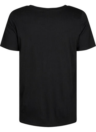 Short sleeve t-shirt with a-shape, Black, Packshot image number 1