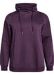 FLASH - Sweatshirt with high collar and pockets, Purple, Packshot image number 0