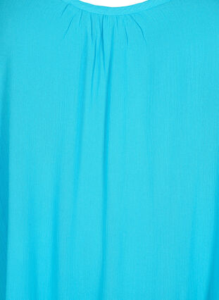 Solid colour strap dress in viscose, Blue Atoll, Packshot image number 2