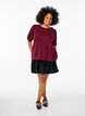 Structured blouse with short sleeves, Dark Bordeaux, Model image number 1