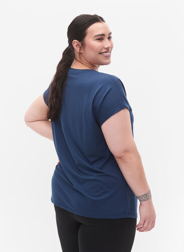 Short-sleeved workout t-shirt, Blue Wing Teal, Model image number 1