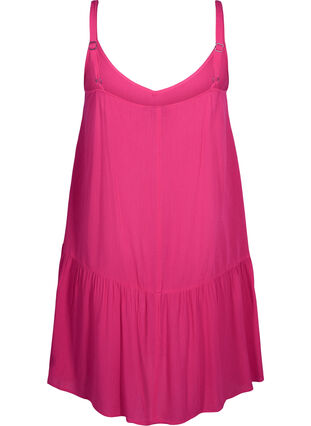 Viscose summer dress with straps, Raspberry Sorbet, Packshot image number 1