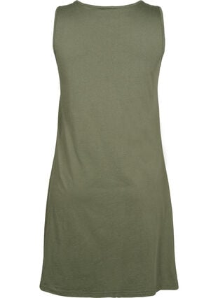 Sleeveless cotton dress with a-shape, Thyme W. Palm trees, Packshot image number 1