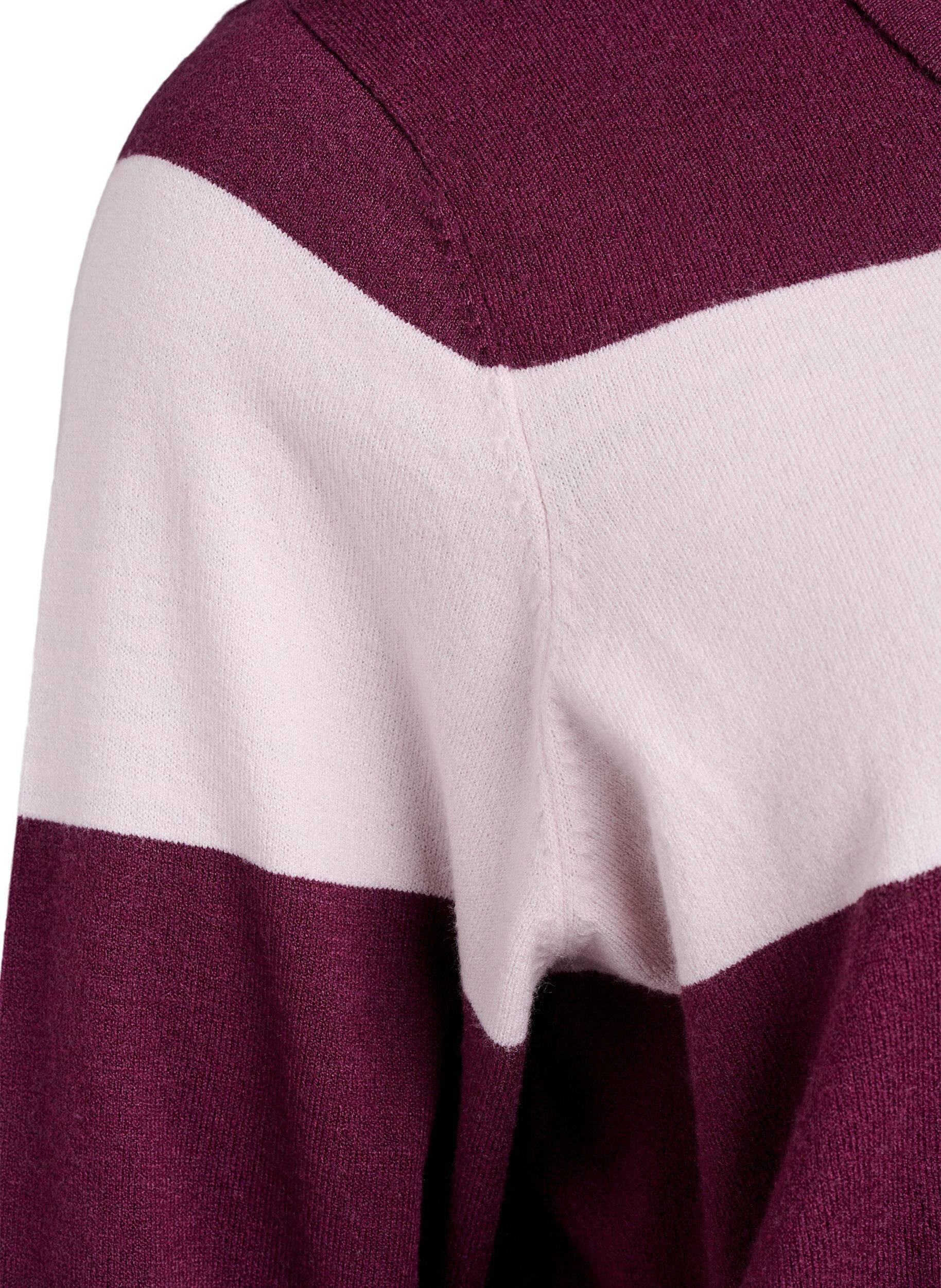 Zizzifashion Knit blouse with collar, Red, Packshot image number 3