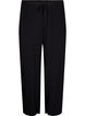 Loose viscose trousers with print, Black, Packshot image number 0