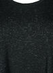 T-shirt with glitter and short puff sleeves, Black, Packshot image number 2