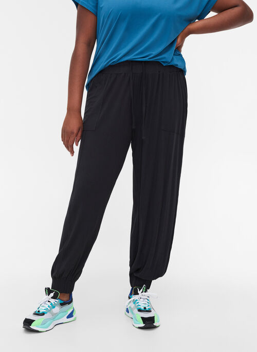 Loose viscose gym trousers
