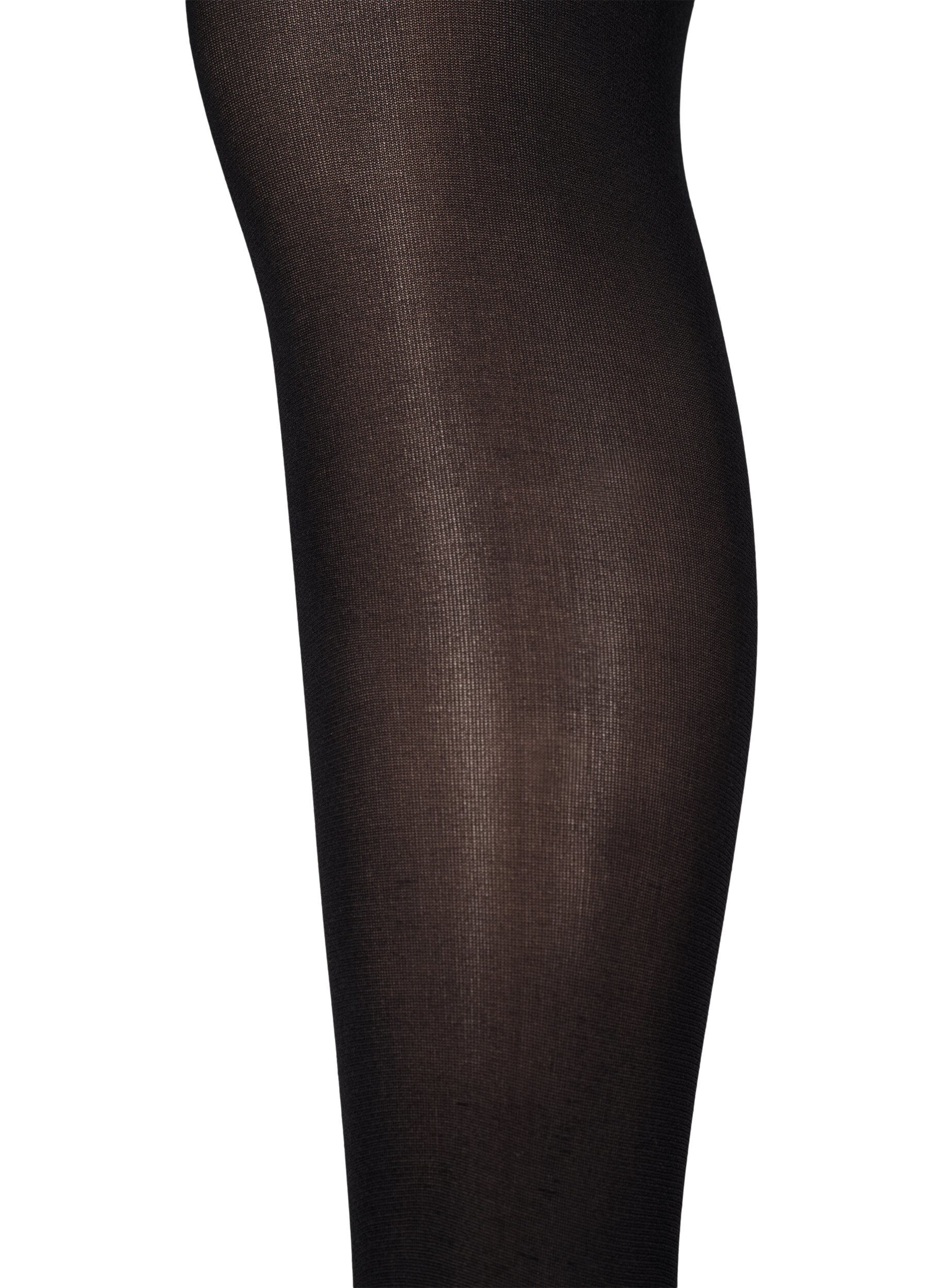 Zizzifashion 60 denier maternity tights, Black, Packshot image number 1