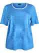 T-shirt with TENCEL&trade; Lyocell and stripes, Blue, Packshot image number 0
