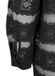 Loose shirt with lace and sheer mesh, Black, Packshot image number 3