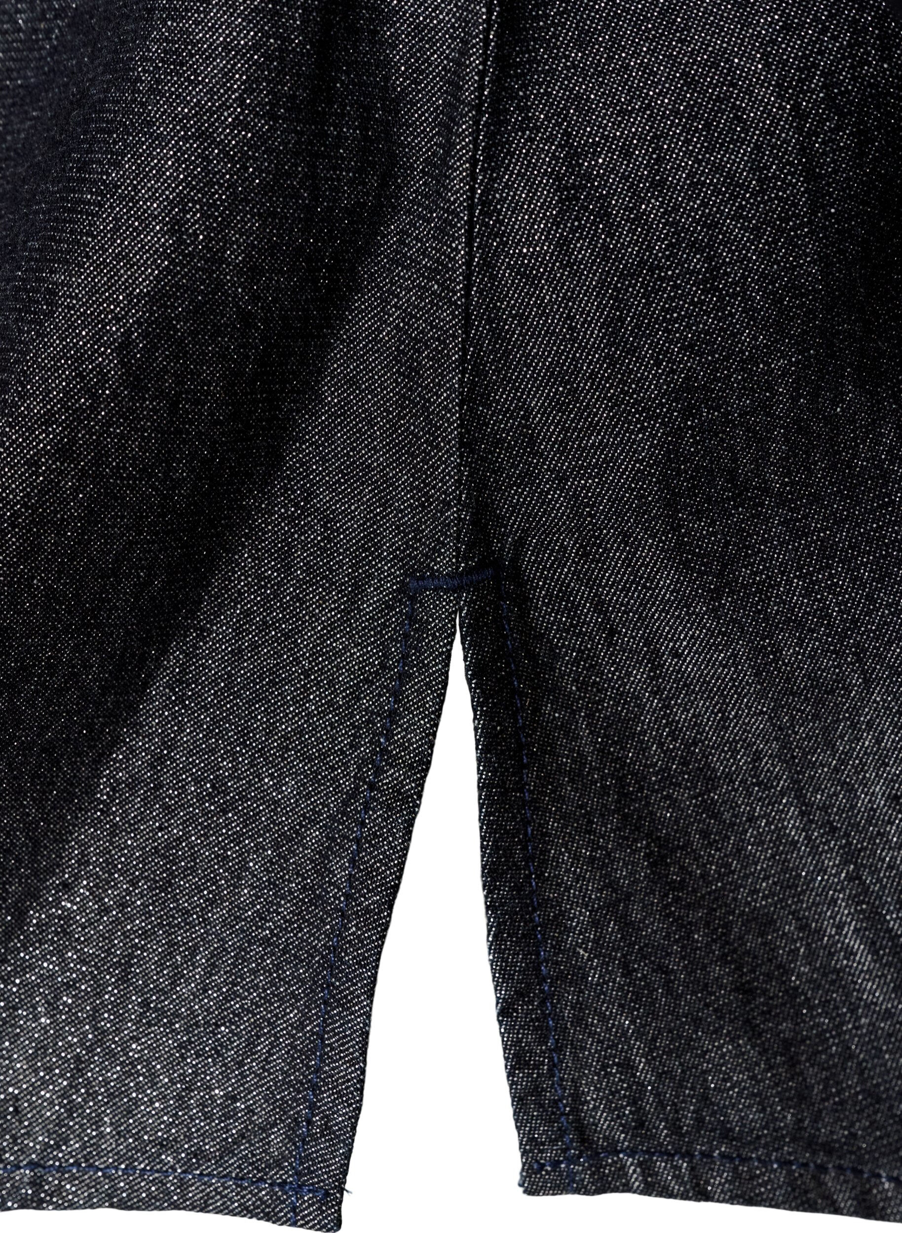 ZizzifashionDenim shirt with glitter thread and 3/4 sleeves, Dark Grey, Packshot image number 3