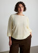 Textured jersey blouse with a balloon silhouette, Vanilla, Model image number 0
