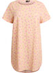 Short dress with a crinkled texture and short sleeves, Yellow, Packshot image number 0