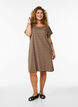 2-pack T-shirt dress with short sleeves, Brown, Model image number 1