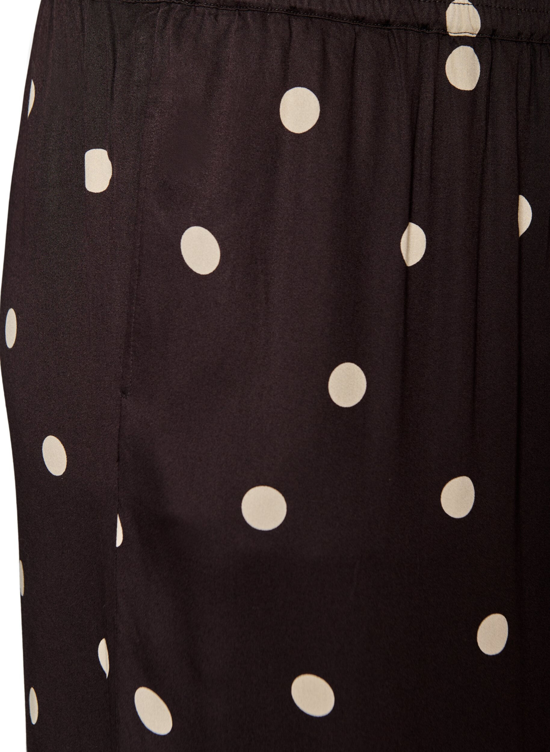ZizzifashionViscose trousers with polka dots and wide legs, Brown, Packshot image number 2