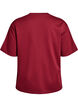 T-shirt with rhinestones and round neck, Dark Bordeaux, Packshot image number 1