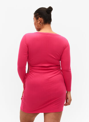 Close fitted dress with cut-out, Raspberry Sorbet, Model image number 1