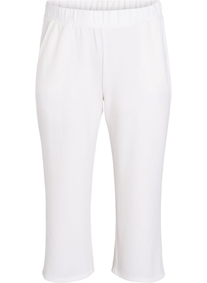 Loose trousers with 7/8 length, White, Packshot image number 0
