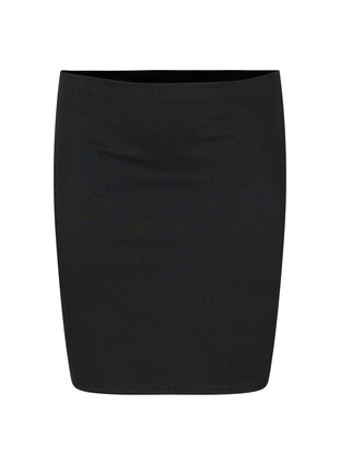 Tight-fitting viscose skirt with slit, Black, Packshot image number 0