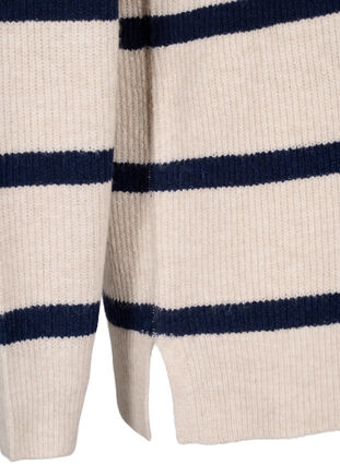 Rib-knit sweater with stripes, P.Stone/Navy.B.Mel., Packshot image number 3