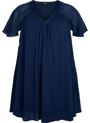 Loose dress with short sleeves, Navy Blazer, Packshot image number 0