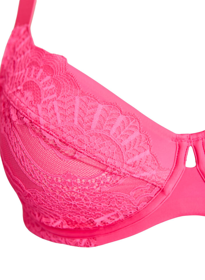 Full cover underwired lace bra, Pink, Packshot image number 2