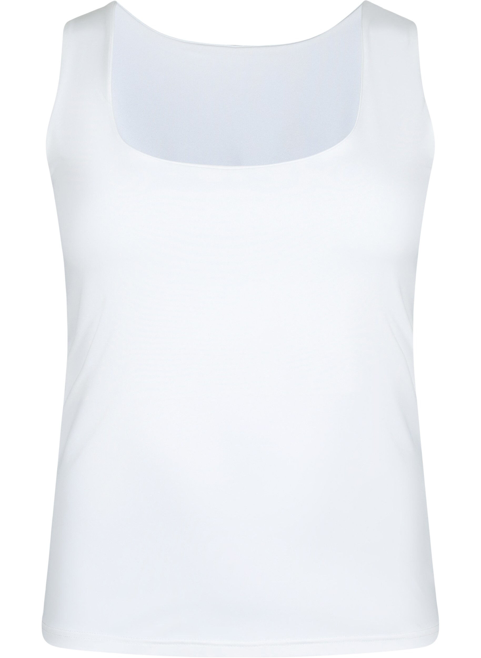 Zizzifashion Stretchy reversible top, Bright White, Packshot image number 0