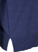 Long-sleeved knitted blouse with slit, Blue, Packshot image number 3