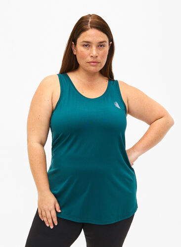 Training top with a round neck, Deep Teal, Model image number 0