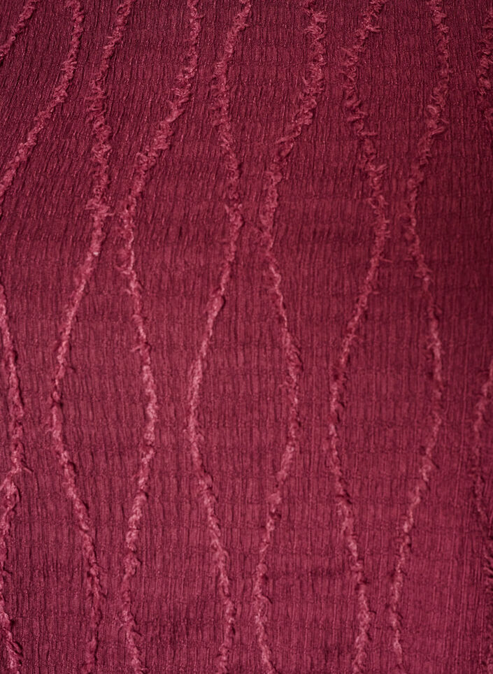 Jersey blouse with a wavy texture, Red, Packshot image number 2