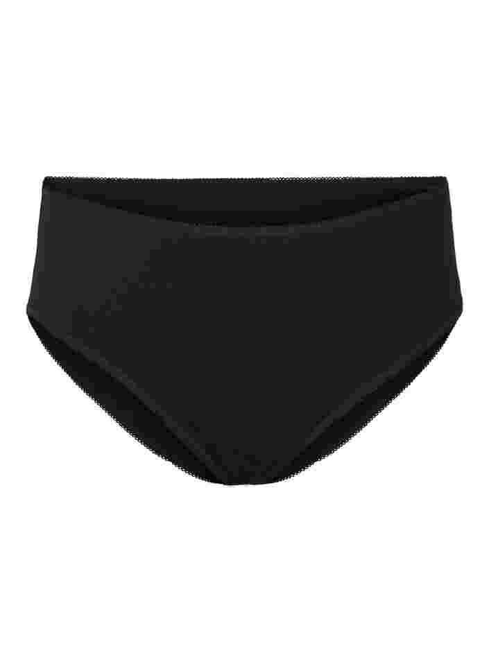 5-pack cotton knickers with high waist, Black, Packshot image number 2