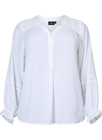 Top with long sleeves and button closure