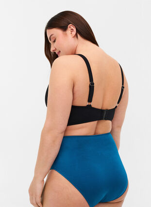 Bikini top with zip detail, Black, Model image number 1