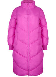 Long puffer winter jacket, Rose Violet, Packshot