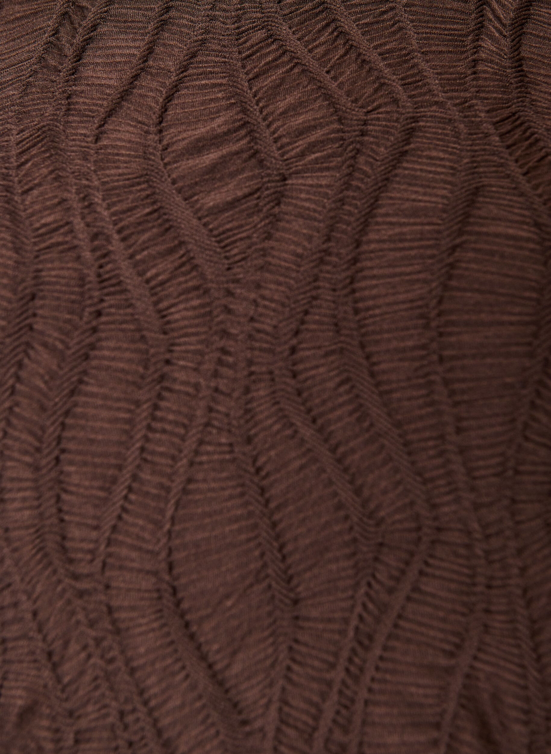 ZizzifashionMidi dress with a wavy texture and long sleeves, Brown, Packshot image number 2