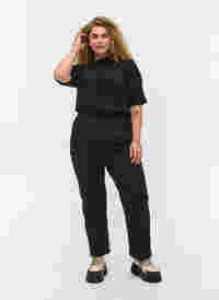 Hiking trousers with pockets, Black, Model