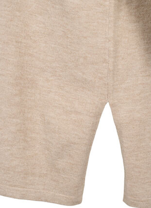 Knitted cardigan with vent and rib, Simply Taupe Mel., Packshot image number 3