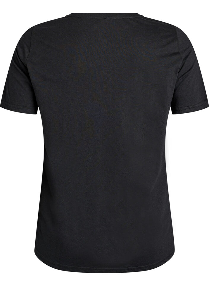 FLASH - T-shirt with print, Black, Packshot image number 1