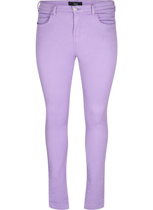 High waisted Amy jeans with super slim fit, Chalk Violet, Packshot image number 0