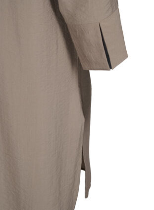 Shirt dress with binding detail and slit, Brindle, Packshot image number 3