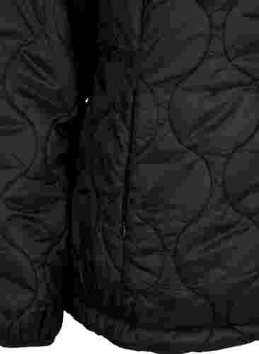 Quilted jacket with zip and pockets, Black, Packshot image number 3