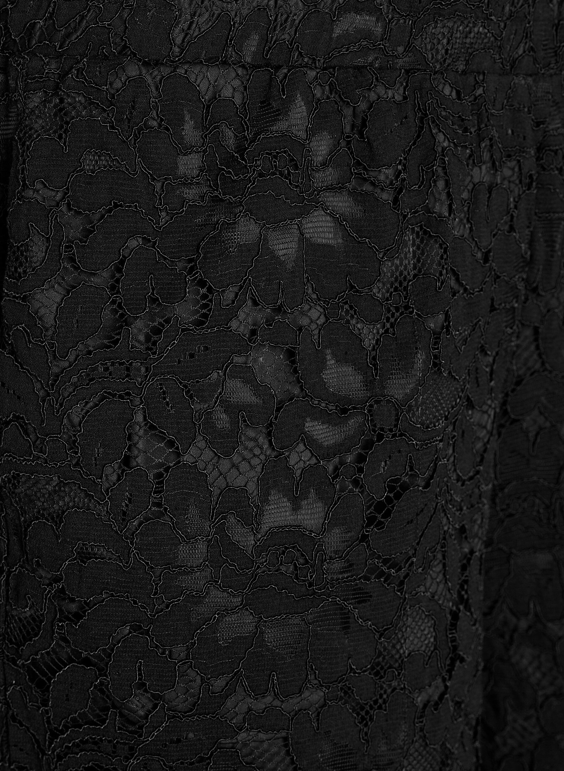 Zizzifashion Lace shorts with high waist and pockets, Black, Packshot image number 2