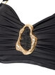 Bikini bra with underwire and gold-coloured detail, Black, Packshot image number 2
